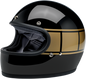 BILTWELL Gringo Helmet - Gloss Black Holeshot - XS 1002-527-101
