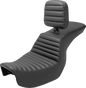 SADDLEMEN Tour Step Up Seat - Rider Backrest - Tuck-n-Roll - Dyna '06-'17 806-04-191BR