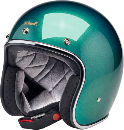 BILTWELL Bonanza Helmet - Metallic Catalina Green - Large 1001-358-204