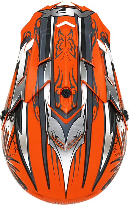 AFX FX-17 Helmet - Butterfly - Matte Orange - XL 0110-7115