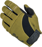BILTWELL Moto Gloves - Olive/Black - Large 1501-0309-004