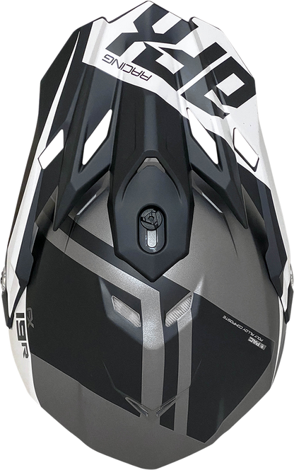 AFX FX-19R Helmet - Racing - Frost Gray - Large 0110-7075
