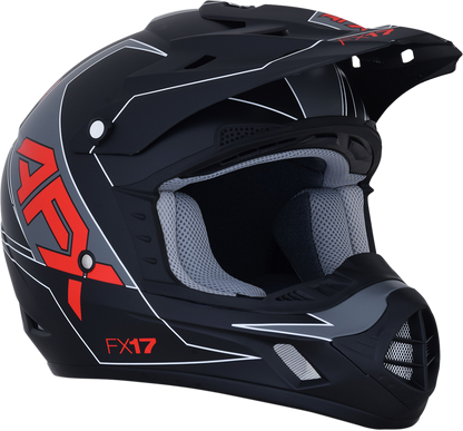 AFX FX-17 Helmet - Aced - Matte Black/Red - Medium 0110-6485