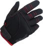 BILTWELL Moto Gloves - Black/Red - Small 1501-0108-002