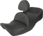 SADDLEMEN RoadSofa Seat - with Backrest - Black w/ Black Stitching - GL1800 '01-'10 H01-07-187BR