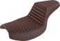 SADDLEMEN Step-Up Seat - Front Tuck-n-Roll/Rear Lattice Stitch - Brown 882-09-176BR