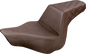 SADDLEMEN Step-Up Seat - Rear Lattice Stitch - Brown - FXSB 813-27-173BR