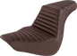 SADDLEMEN Step-Up Seat - Front Tuck-n-Roll/Rear Lattice Stitch - Brown - FLFB/S '18-'23 818-27-176BR