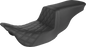 SADDLEMEN Step-Up Seat - Front Lattice Stitch - Black - FLH 808-07B-192