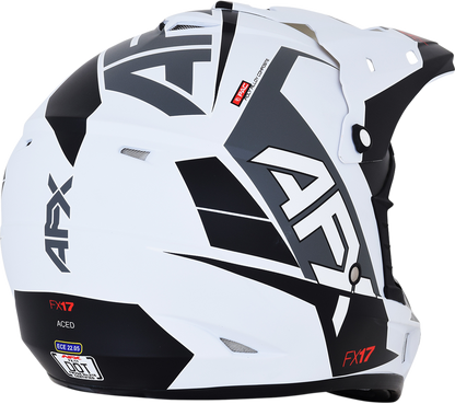 AFX FX-17 Helmet - Aced - Matte White/White - 2XL 0110-6498
