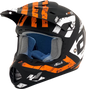 AFX FX-17 Helmet - Attack - Matte Black/Orange - Large 0110-7157