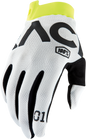100% Racr iTrack Gloves - White - Large 10015-010-12