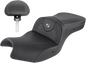 SADDLEMEN Heated Roadsofa Seat - Carbon Fiber - Includes Backrest - Black - Indian I20-06-185BRHCT