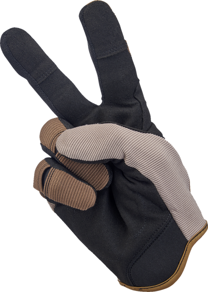 BILTWELL Moto Gloves - Coyote/Black - Large 1501-1301-004