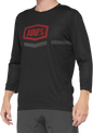 100% Airmatic 3/4 Sleeve Jersey - Black/Red - XL 40018-00008