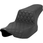 SADDLEMEN Step-Up Seat - Front Lattice Stitch - Black - Road Glide/Street Glide 823-07-172