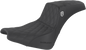 SADDLEMEN Seat - Pro Series SDC Performance Without Backrest - Full Lattice Stitch/Lumbar Gripper - Black SC81830DB