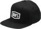 100% Youth Icon Snapback Hat - Black/White 20047-00000