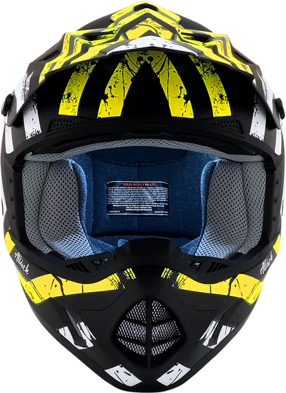 AFX FX-17 Helmet - Attack - Matte Black/Hi-Vis Yellow - Medium 0110-7174
