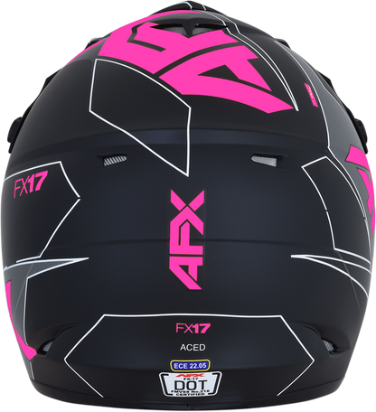 AFX FX-17 Helmet - Aced - Matte Black/Pink - XS 0110-6509