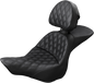 SADDLEMEN Explorer Seat - Lattice Stitched - Backrest - FXSB 813-27-030LS