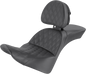SADDLEMEN Explorer Seat - Lattice Stitched - With Backrest 818-33-030LS