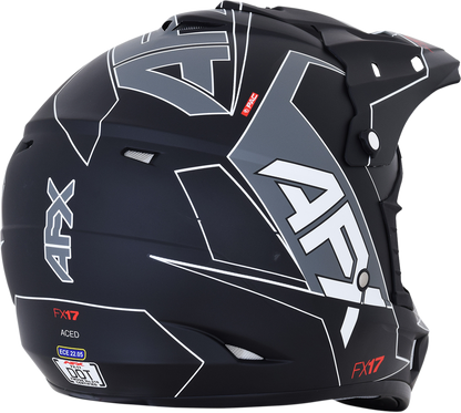 AFX FX-17 Helmet - Aced - Matte Black/White - Large 0110-6491