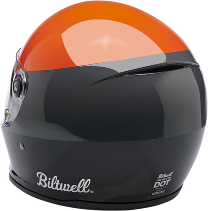 BILTWELL Lane Splitter Helmet - Gloss Podium Orange/Gray/Black - Small 1004-550-102