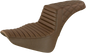 SADDLEMEN Step-Up Seat - Front Tuck-n-Roll/Rear Lattice Stitch - Brown 818-33-176BR