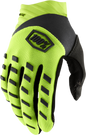 100% Airmatic Gloves - Fluorescent Yellow/Black - Small 10000-00010