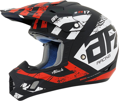 AFX FX-17 Helmet - Attack - Matte Black/Red - XS 0110-7148