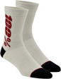 100% Rythym Socks - Silver/Cherry - Small/Medium 24006-456-17