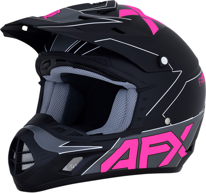 AFX FX-17 Helmet - Aced - Matte Black/Pink - XL 0110-6513