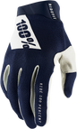 100% Ridefit Gloves - Navy/White - Large 10010-00027