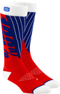 100% Torque Comfort Moto Socks - Red/Blue - Large/XL 24007-350-18