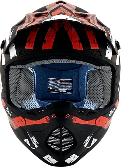 AFX FX-17 Helmet - Attack - Matte Black/Red - 3XL 0110-7639