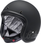 BILTWELL Bonanza Helmet - Flat Black Factory - Small 1001-638-202