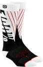 100% Torque Comfort Moto Socks - Black/White - Small/Medium 24007-011-17