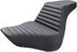 SADDLEMEN Step-Up Seat - Front Tuck-n-Roll - Black 818-27-171