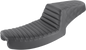 SADDLEMEN Step-Up Seat - Front Tuck-n-Roll/Rear Lattice Stitch - Black - Dyna 891-04-176