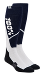 100% Torque Comfort Moto Socks - Navy/White - Large/XL 20053-00006