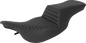 SADDLEMEN Step-Up Seat - Front Tuck-n-Roll - Black - FLH 897-07-191