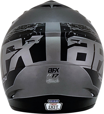 AFX FX-17Y Helmet - Attack - Frost Gray/Matte Black - Medium 0111-1397