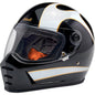 BILTWELL Lane Splitter Helmet - Gloss Black/White Flames - XS 1004-570-501