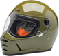 BILTWELL Lane Splitter Helmet - Gloss Olive Green - Large 1004-154-504
