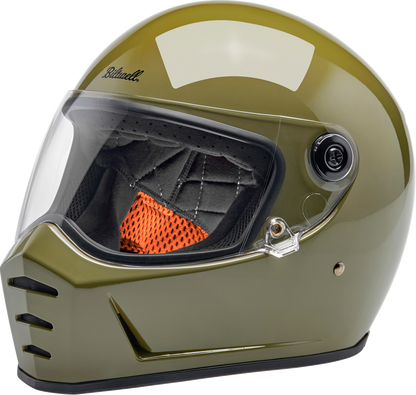 BILTWELL Lane Splitter Helmet - Gloss Olive Green - Small 1004-154-502