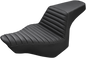 SADDLEMEN Step-Up Seat - Front Tuck-n-Roll - Black - FXSB 813-27-171