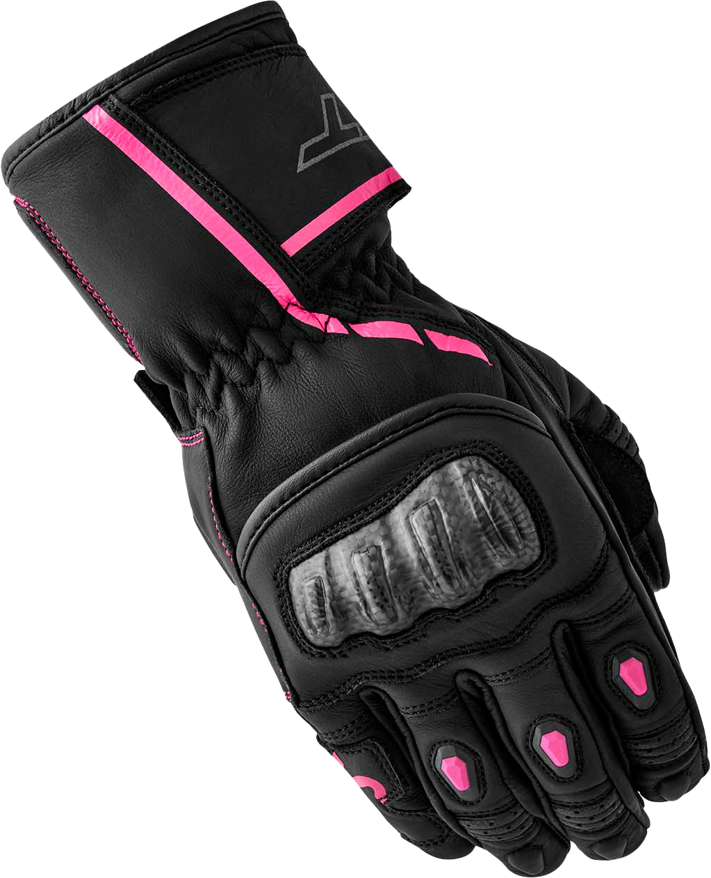 RST Womens S1 Glove Black/Pink Leather Sm 556-3653106