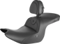 SADDLEMEN Seat - RoadSofa - with Backrest - Black w/ Black Stitching - Heated - GL1800 '18-'23 H18-07-187BRHCT