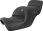 SADDLEMEN Heated Roadsofa Seat - Carbon Fiber - Without Backrest - Black H88-07-185HCT